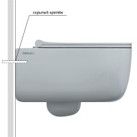 Унитаз Berges Ego XL 082138 подвесной с сиденьем Микролифт фарфор подвесной