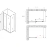 Душевой уголок Abber Schwarzer Diamant 120x80 AG30120B5-S80B5 профиль Черный стекло прозрачное