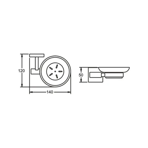 Мыльница Rose RG30H RG3003H цвет Золото Черный