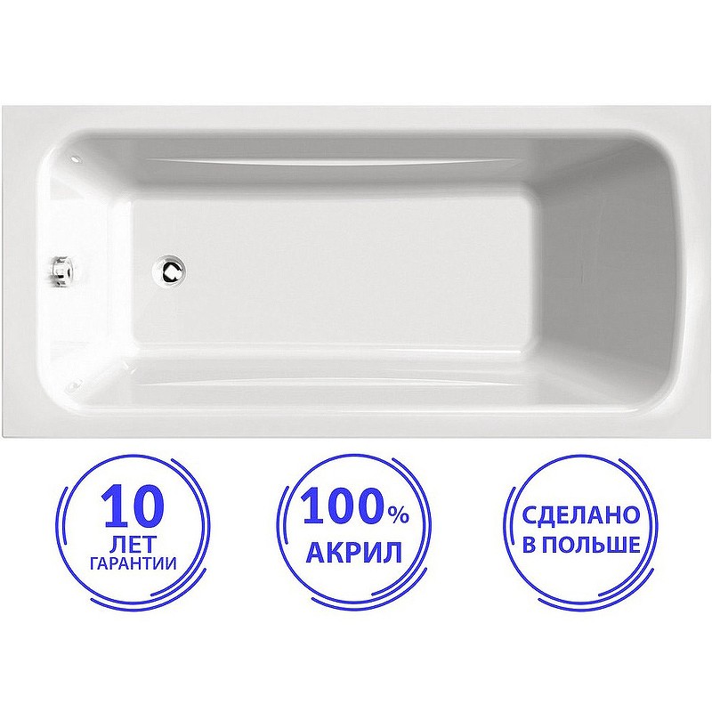 Акриловая ванна C-Bath Muse 170x80 CBQ011001 без гидромассажа