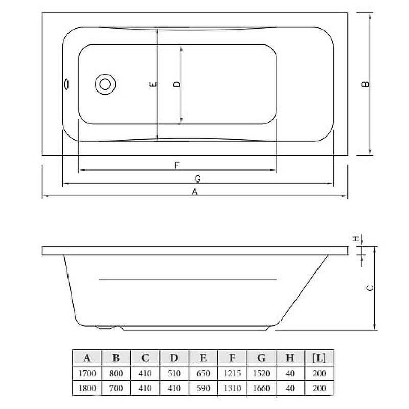 Акриловая ванна C-Bath Muse 170x80 CBQ011001 без гидромассажа