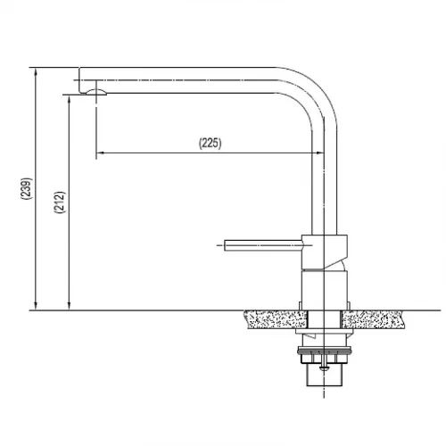 Смеситель для кухни Seaman Eco Venice SSN-1001-SS цвет Нержавеющая сталь сатин