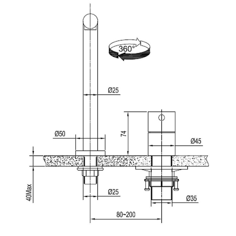 Смеситель для кухни Seaman Eco Venice SSN-1001-SS цвет Нержавеющая сталь сатин