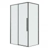 Душевая стенка Grossman Galaxy 100 200.K33.01.100.21.02 профиль Черный матовый стекло шиншилла