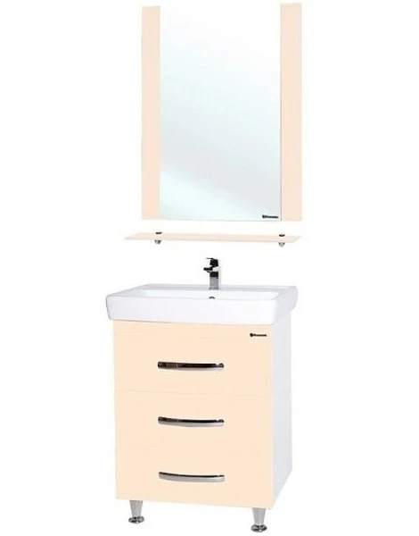 Тумба под раковину Bellezza Рокко 80 4635313660076 Бежевая Белая МДФ / ЛДСП