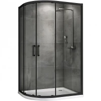 Душевой уголок Abber Schwarzer Diamant 120x80 AG01128B профиль Черный стекло прозрачное