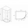 Душевой уголок Abber Schwarzer Diamant 120x80 AG01128B профиль Черный стекло прозрачное