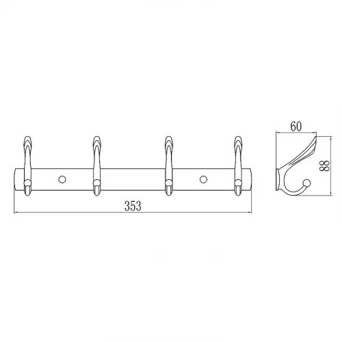 Вешалка для полотенец Savol S-06204H цвет Черный