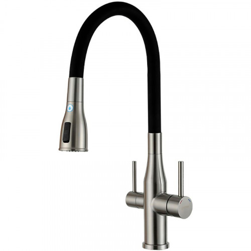 Смеситель для кухни Gappo G4399-65 Сатин Черный нержавеющая сталь