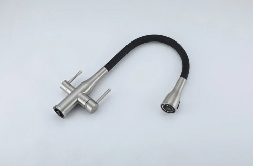 Смеситель для кухни Gappo G4399-65 Сатин Черный нержавеющая сталь