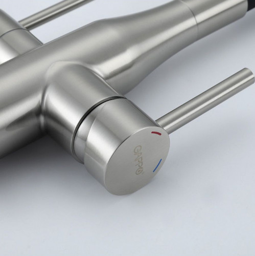 Смеситель для кухни Gappo G4399-65 Сатин Черный нержавеющая сталь