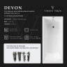 Чугунная ванна Vinsent Veron Devon 170x70 VDV1707045-AS цвет Белый с антискользящим покрытием