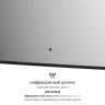 Зеркало Defesto Aura 60х80 DF 2967R с подсветкой 25W-4500K/ИК - выключатель/Нейтральный белый свет/Черная рама