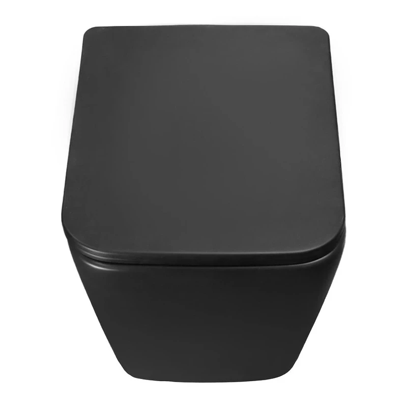Унитаз Azario Dezi Black AZ-W05-SB подвесной цвет Черный матовый с сиденьем Микролифт
