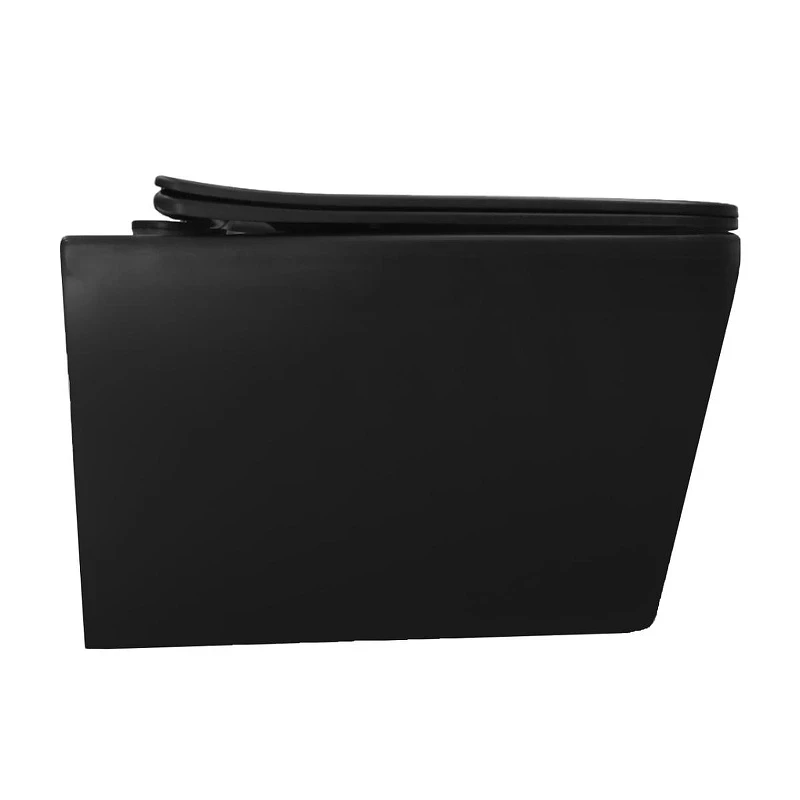 Унитаз Azario Dezi Black AZ-W05-SB подвесной цвет Черный матовый с сиденьем Микролифт