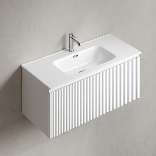 Тумба под раковину Sancos Snob R 1.0 100 SNR1.0100W подвесная цвет Bianco