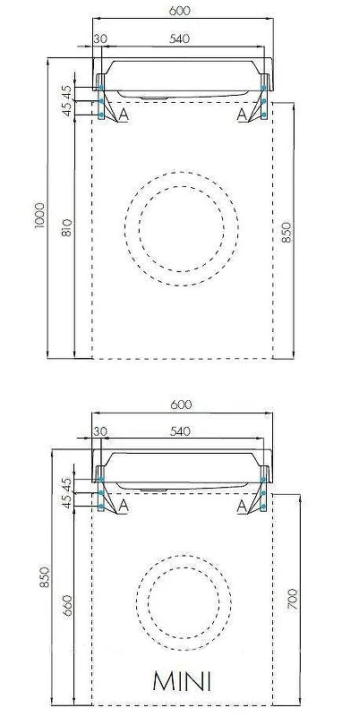 Раковина Aquaton Рейн 60 1A72103KRW010 на стиральную машину Белая искусственный камень (литьевой мрамор) накладная, на стиральную машину