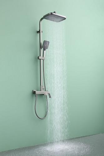 Душевая система Raglo R02.24.09 Графит матовый латунь на стену