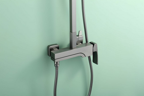 Душевая система Raglo R02.24.09 Графит матовый латунь на стену