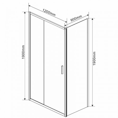 Душевой уголок Vincea Garda 120x90 VSR-1G9012CLGM профиль Вороненая сталь стекло прозрачное