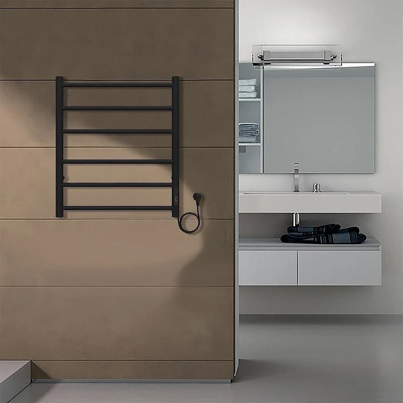 Электрический полотенцесушитель Azario Parma 500x600 П6 AZ10856B диммер справа Черный Черный