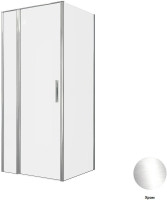 Душевой уголок Allen Brau Priority 90x80 3.31025.00+3.31040.00 цвет профиля Хром стекло прозрачное