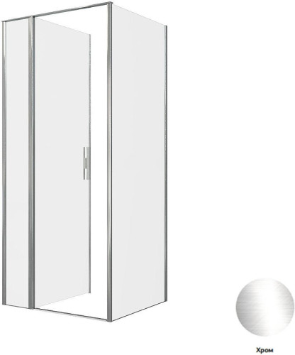 Душевой уголок Allen Brau Priority 90x80 3.31025.00+3.31040.00 цвет профиля Хром стекло прозрачное