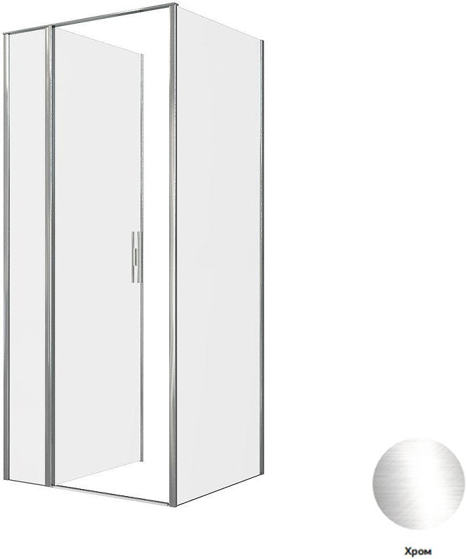 Душевой уголок Allen Brau Priority 90x80 3.31025.00+3.31040.00 цвет профиля Хром стекло прозрачное