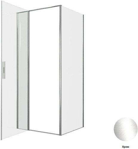 Душевой уголок Allen Brau Priority 90x80 3.31025.00+3.31040.00 цвет профиля Хром стекло прозрачное
