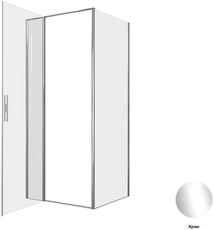 Душевой уголок Allen Brau Priority 90x80 3.31025.00+3.31040.00 цвет профиля Хром стекло прозрачное