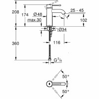 Смеситель для раковины Grohe Essence New 23590GN1 Холодный рассвет матовый