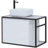 Тумба под раковину Aquanet Nova Lite Loft 75L 261650 подвесная Белый глянец МДФ / ЛДСП