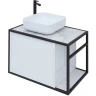 Тумба под раковину Aquanet Nova Lite Loft 75L 261650 подвесная Белый глянец МДФ / ЛДСП