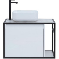 Тумба под раковину Aquanet Nova Lite Loft 75L 261650 подвесная Белый глянец МДФ / ЛДСП