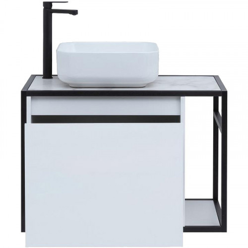 Тумба под раковину Aquanet Nova Lite Loft 75L 261650 подвесная Белый глянец МДФ / ЛДСП