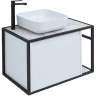 Тумба под раковину Aquanet Nova Lite Loft 75L 261650 подвесная Белый глянец МДФ / ЛДСП