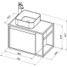 Тумба под раковину Aquanet Nova Lite Loft 75L 261650 подвесная Белый глянец МДФ / ЛДСП