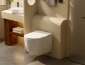 Комплект унитаза Abber Bequem AC1100T-AC0105-AC0121MB с сиденьем Микролифт и клавишей смыва цвет Черный матовый