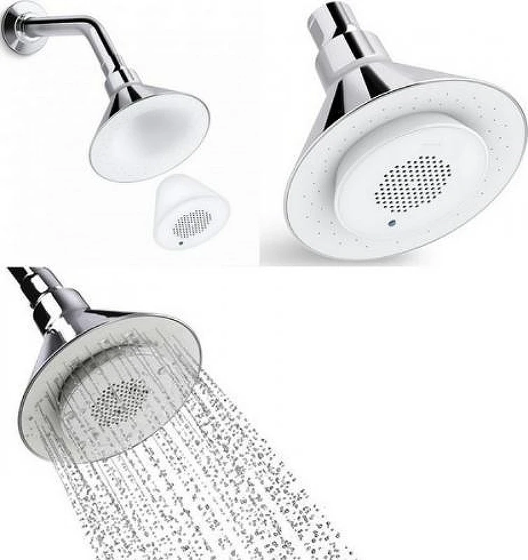 Верхний душ Jacob Delafon Moxie E99105-CP с беспроводным Bluetooth динамиком цвет Хром