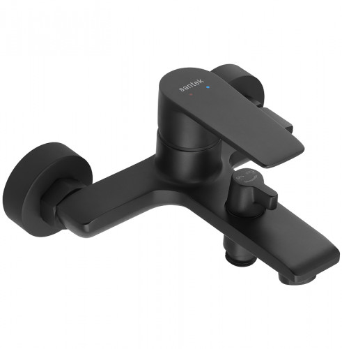 Смеситель для ванны Santek Арма WH5A10007N001 Черный матовый латунь на стену