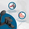Смеситель для ванны Santek Арма WH5A10007N001 Черный матовый латунь на стену