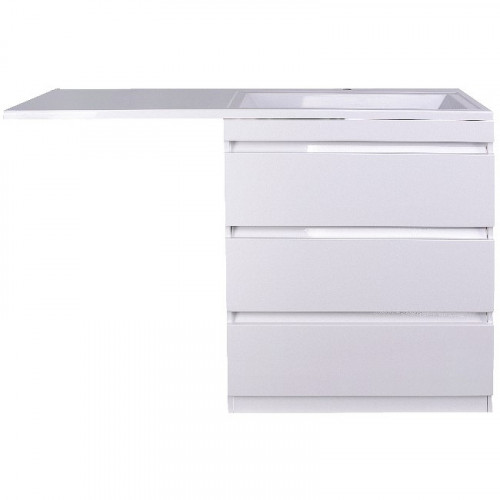 Тумба под раковину Style Line Даллас 130 Люкс Plus СС-00000558 Белая МДФ / ЛДСП