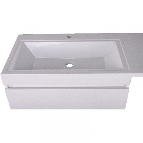 Тумба под раковину Style Line Даллас 130 Люкс Plus СС-00000558 Белая МДФ / ЛДСП