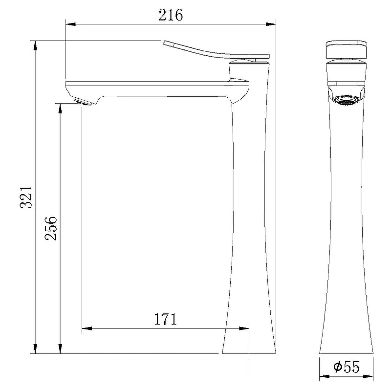 Смеситель для раковины Grossman Advans 520.K35.09.100 Хром латунь