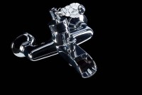 Смеситель для ванны Boheme Vogue Crystal 223-CRST Хром латунь на стену