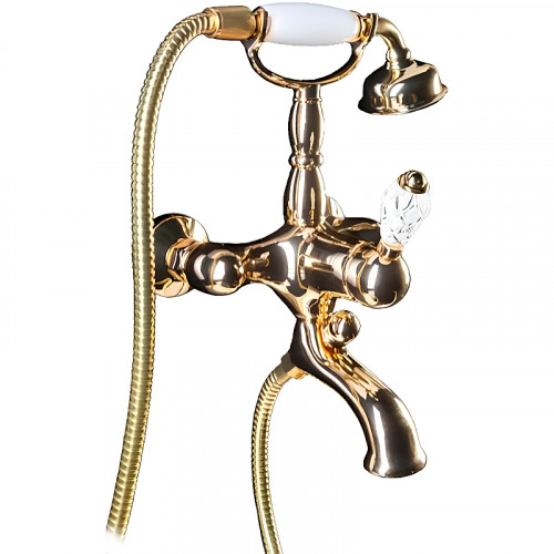 Смеситель для ванны Boheme Crystal 283-CRST Золото латунь на стену