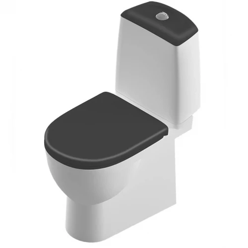 Унитаз Sanita Luxe Best Luxe SL DM Black WC.CC/Best/2-DM/BLK.G/S1 Белый с бачком и черным сиденьем Микролифт