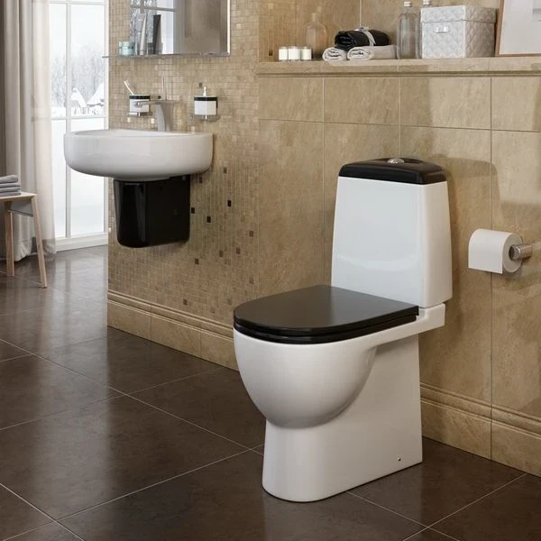 Унитаз Sanita Luxe Best Luxe SL DM Black WC.CC/Best/2-DM/BLK.G/S1 Белый с бачком и черным сиденьем Микролифт