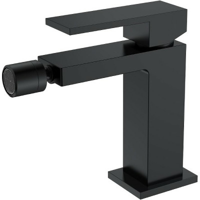 Смеситель для биде Boheme Qubic 476-B Черный матовый латунь