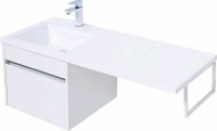 Тумба с раковиной Aquanet Токио 110 L 239208 подвесная Белая МДФ / ЛДСП
